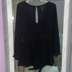 Black long sleeve romper